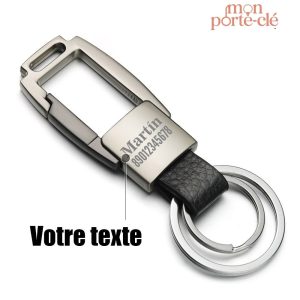 Accessoire homme : porte-clé gravé sur mesure