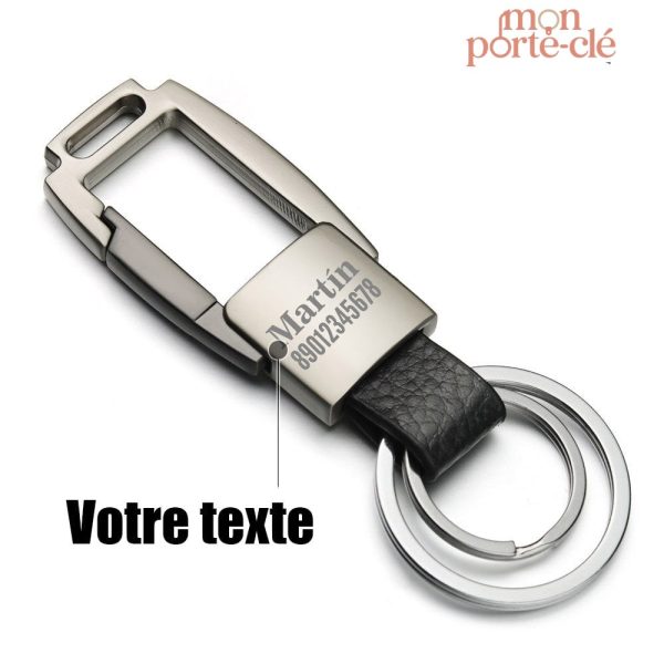 Accessoire homme : porte-clé gravé sur mesure