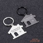 Porte-clé personnalisé en forme de maison