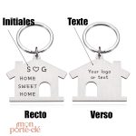 Porte-clé personnalisé pour les amoureux de la maison