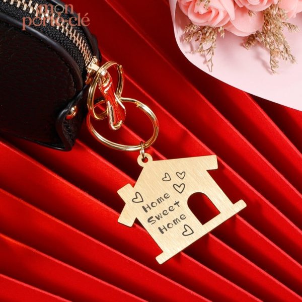 Porte-clé maison avec design moderne et personnalisé