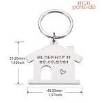 Porte-clé original maison, idée cadeau personnalisée