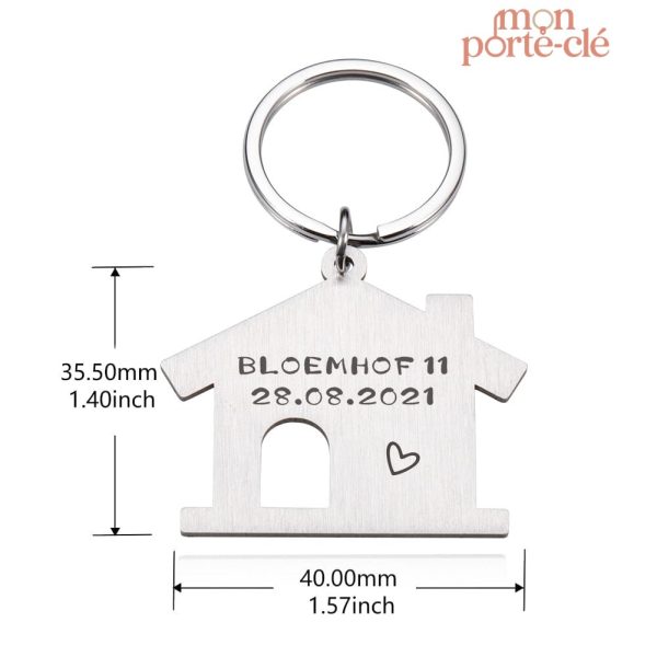 Porte-clé original maison, idée cadeau personnalisée