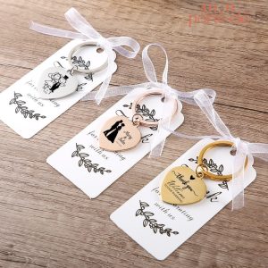 Porte-clé personnalisé pour célébrations de mariage