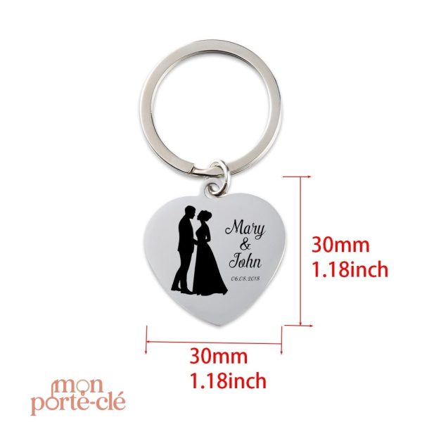 Accessoire de mariage porte-clé sur mesure