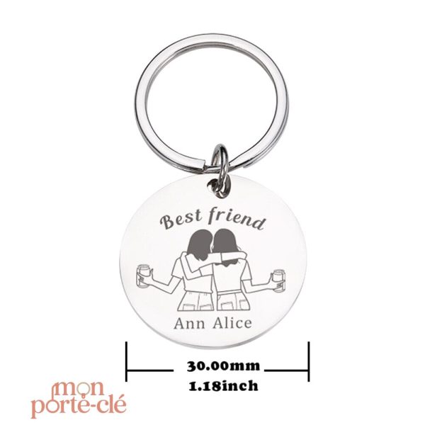 Porte-clé sentimental pour amies chères