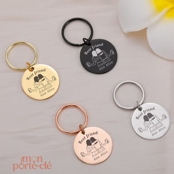 Porte-clé unique pour la meilleure amie