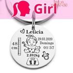 Porte-clé personnalisé, cadeau de naissance idéal