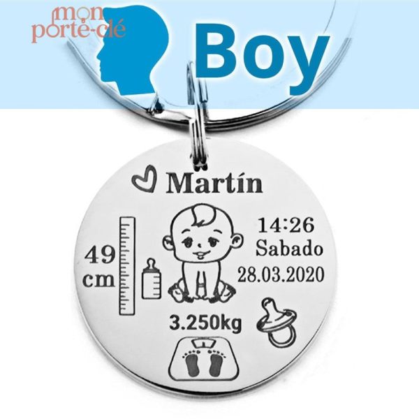 Porte-clé naissance, souvenir mémorable et original