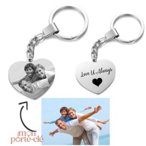 Porte-clé personnalisé avec photo et texte