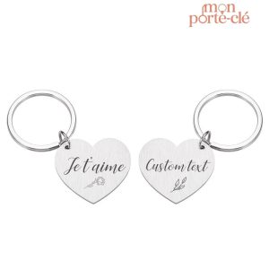 Cadeau Saint Valentin : Porte-Clé Personnalisable