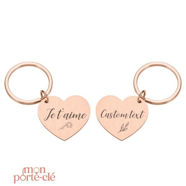 Porte-Clé Saint Valentin avec Message Personnel