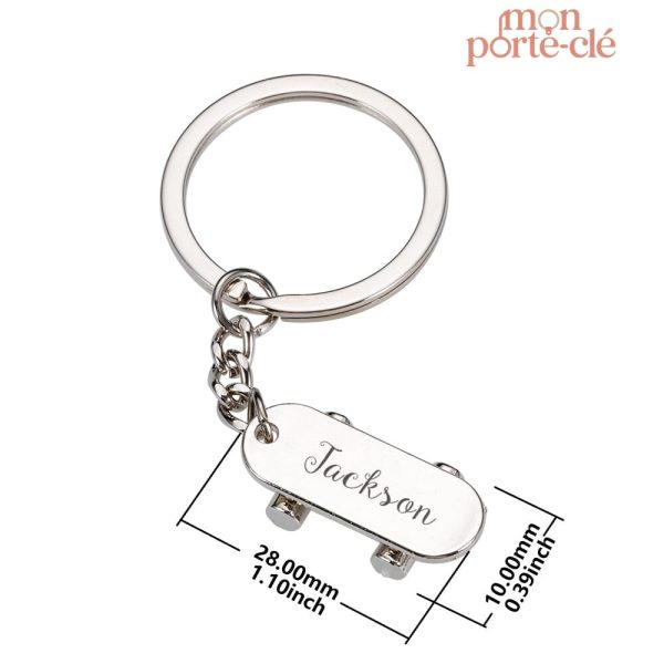 Accessoire pratique : porte-clé skateboard unique