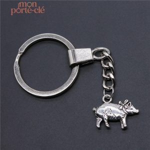 Porte-clé cochon mignon en forme de petit cochon
