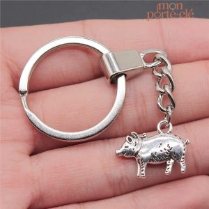 Porte-clé animal adorable représentant un cochon