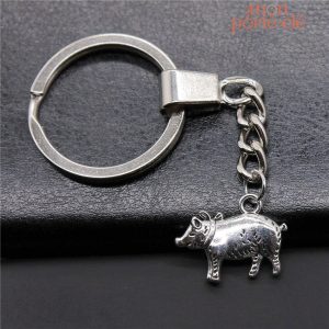 Accessoire porte-clé cochon pour les amateurs d'animaux