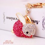 Porte-clé en forme de lapin, idéal pour les enfants