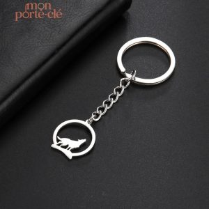 Porte-clé en forme de loup pour les amoureux des animaux