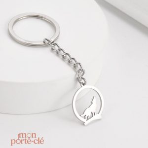 Accessoire de mode porte-clé loup pour un style unique