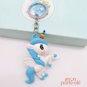 Porte-clé licorne colorée et mignonne