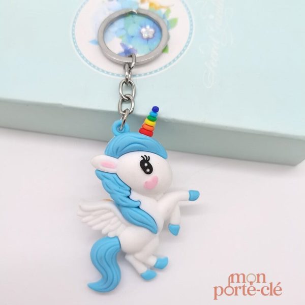 Porte-clé licorne colorée et mignonne