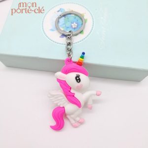 Accessoire porte-clé adorable licorne