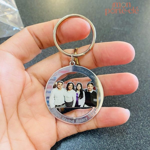 Porte-clé gravé avec photo souvenir unique