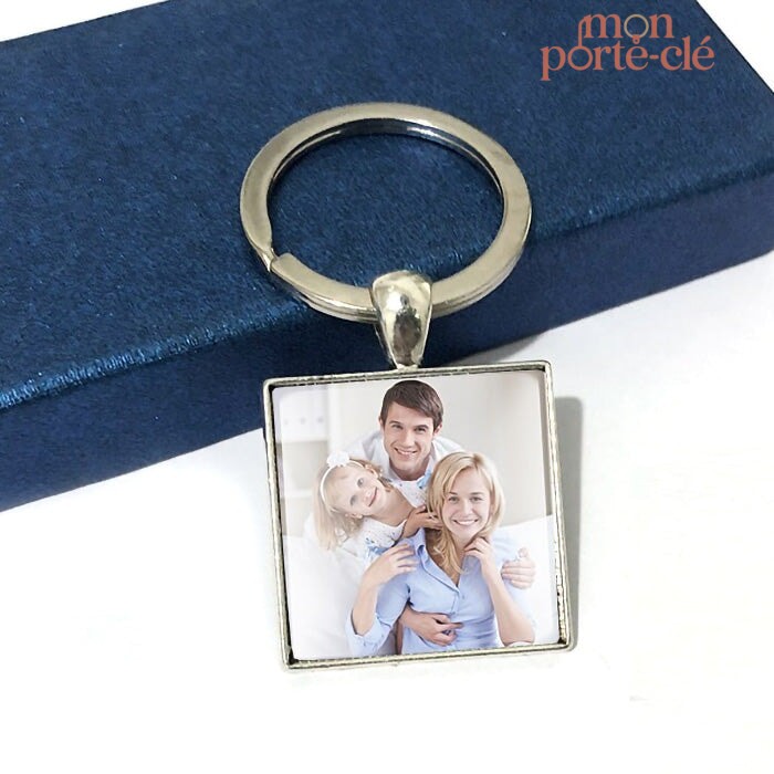Porte-clé photo en métal personnalisé