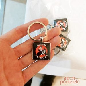 Porte-clé photo en métal élégant