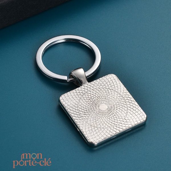 Porte-clé photo en métal unique