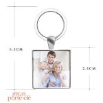 Porte-clé photo métallique original