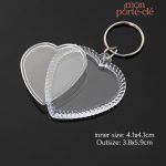 Porte-clé photo avec protection transparente