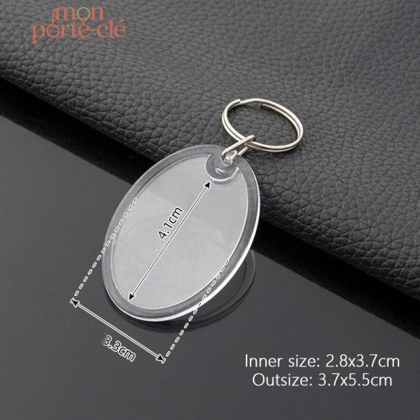 Porte-clé photo transparent pour souvenirs