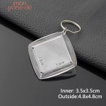 Lot de 5 porte-clés photo transparents