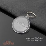 Porte-clé photo transparent pour vos images