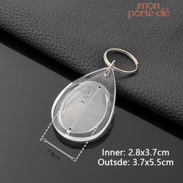 Porte-clé photo transparent pratique et léger