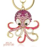 Porte-clé pieuvre en silicone, accessoire amusant