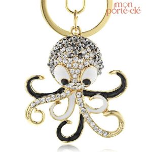 Porte-clé pieuvre design ludique pour les amateurs d'animaux