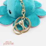Porte-clé peluche avec design pieuvre