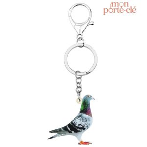 Porte-clé amusant représentant un pigeon