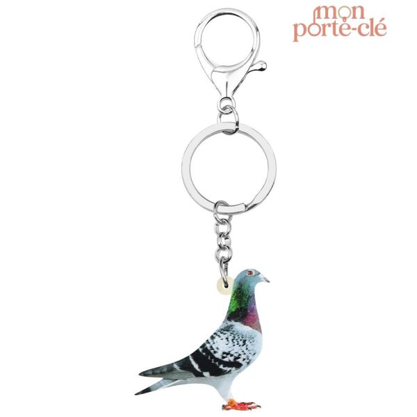 Porte-clé amusant représentant un pigeon