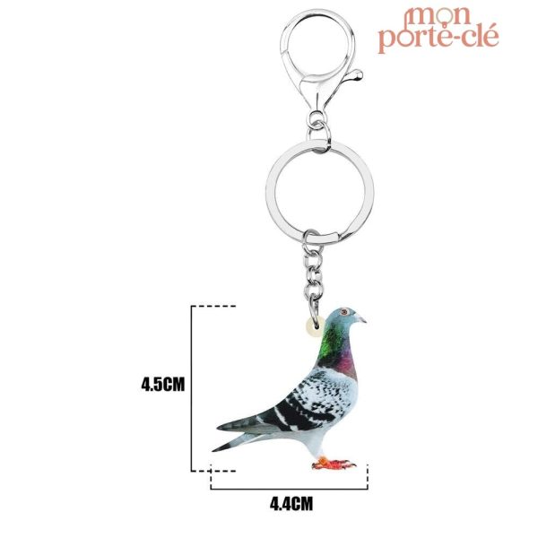 Porte-clé Pigeon, un accessoire animalier original