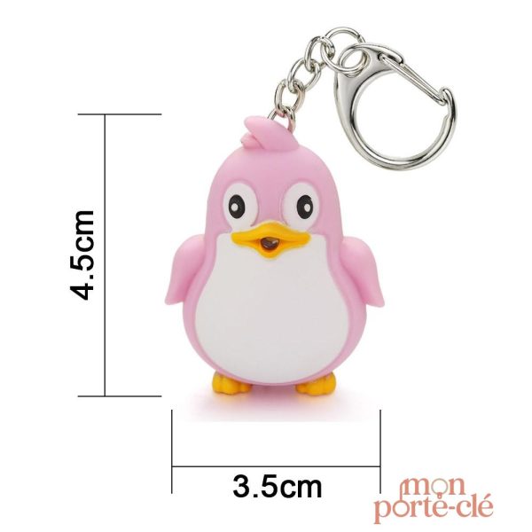 Porte-clé pingouin coloré, ajout joyeux à vos clés