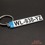 Porte-clé personnalisé plaque d'immatriculation