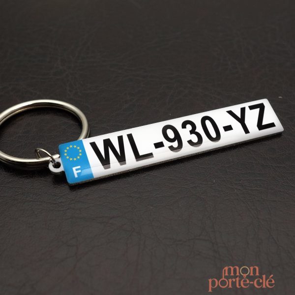 Porte-clé personnalisé plaque d'immatriculation