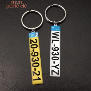 Accessoire de bagage : porte-clé immatriculation unique