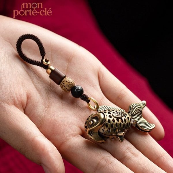 Porte-clé en forme de poisson, accessoire original