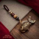 Porte-clé métal design poisson, cadeau idéal