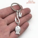 Porte-clé en forme de poisson, option de personnalisation