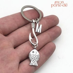 Porte-clé en forme de poisson, option de personnalisation